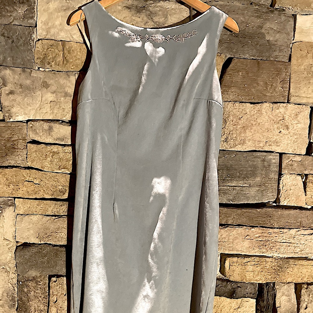 Baby Blue Faux Suede Dress